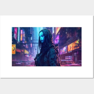 Cyberpunk Neon Ghost Android Posters and Art